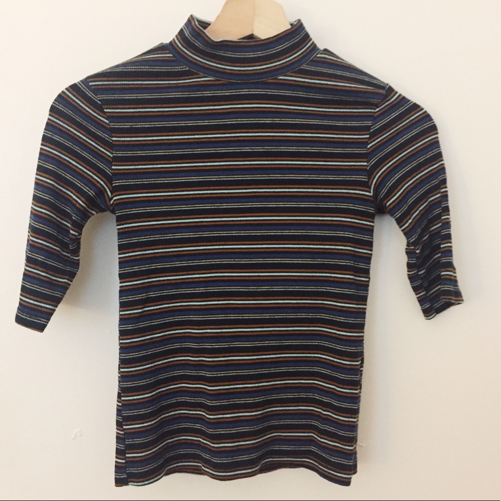 Zara Ribbed & Striped Top