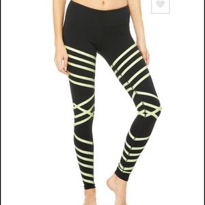 Gorgeous neon yellow Alo Yoga Leggings!