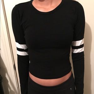 Black and white long sleeve