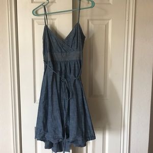 Ann Taylor loft denim wrap dress