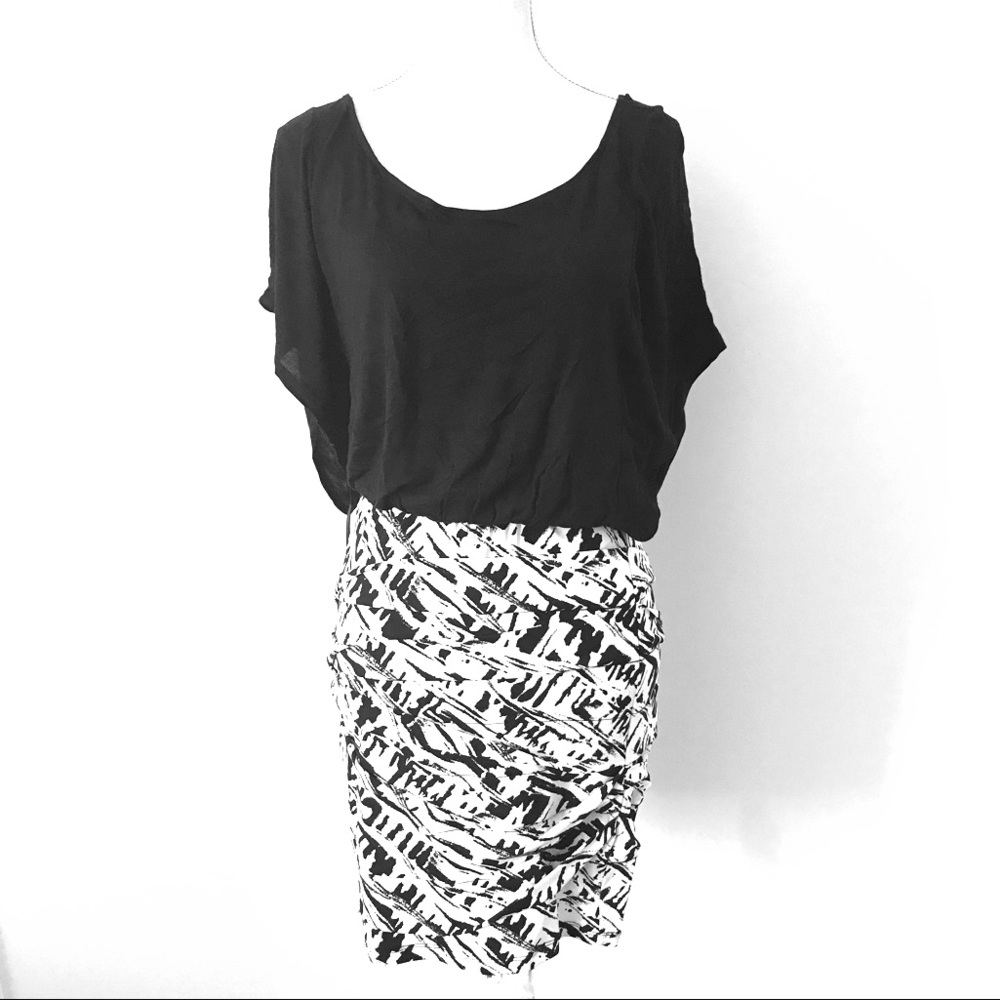 BCBG Generation black and white dress