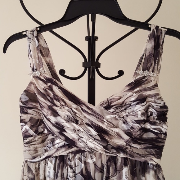 Gown black & Ivory chiffon - Picture 2 of 6