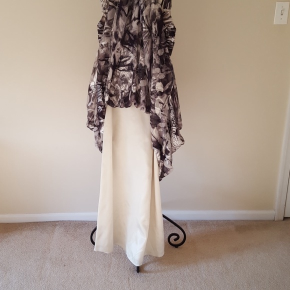 Gown black & Ivory chiffon - Picture 5 of 6