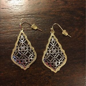 Gold and silver Kendra Scott Earrings
