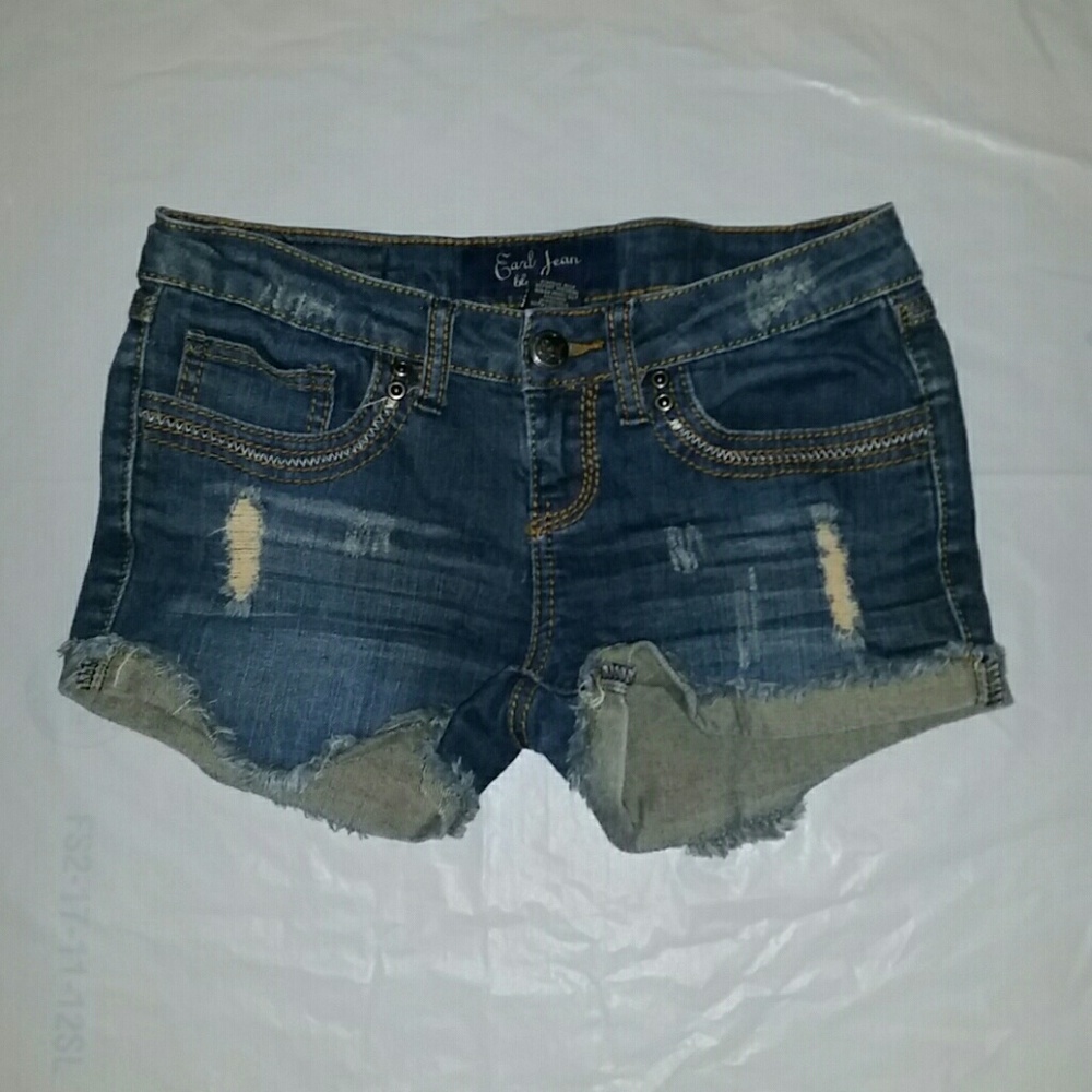 ♣️ Earl Jean Blue Distressed Shorts