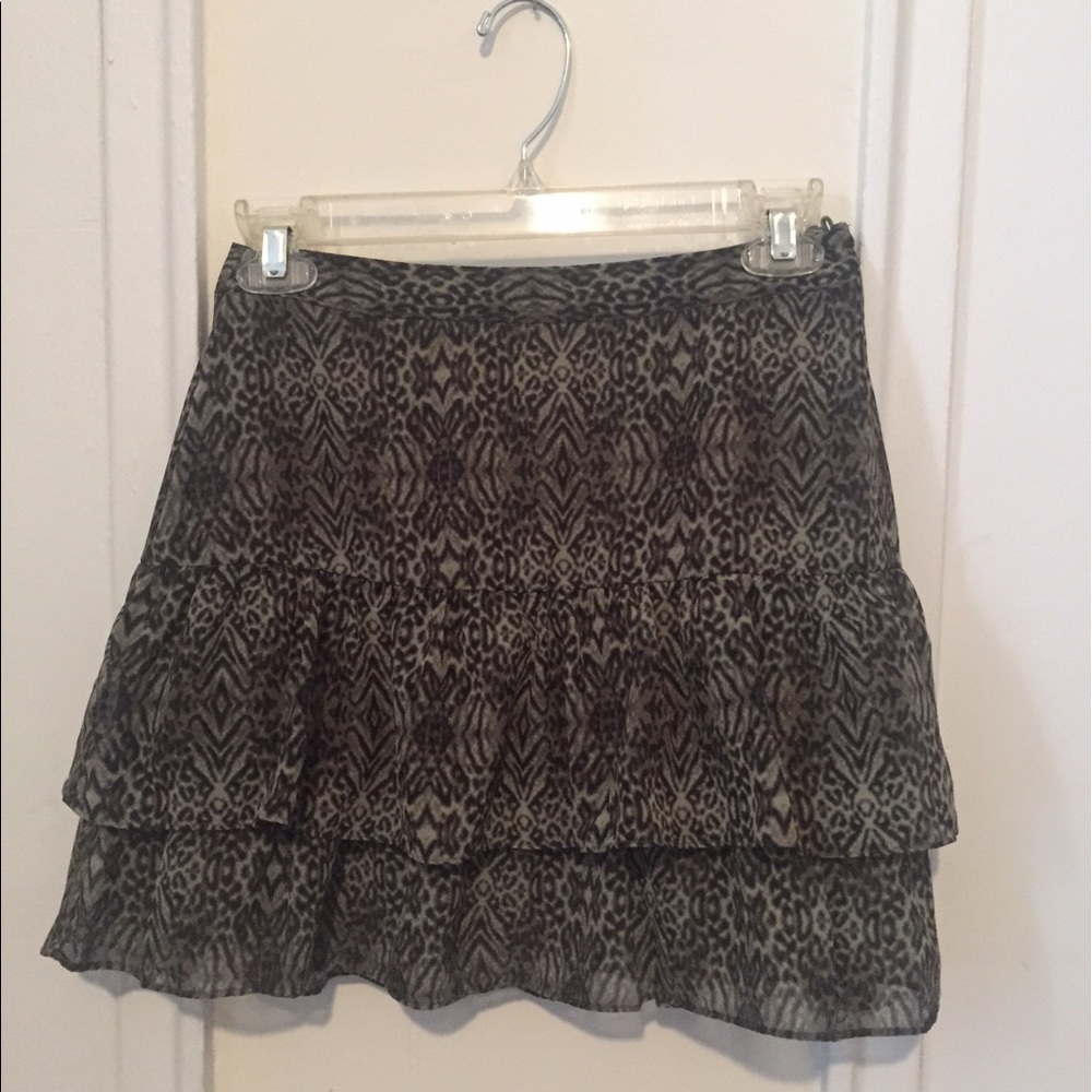 Paisley tiered ruffle skirt