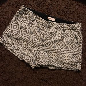 Aztec patterned shorts
