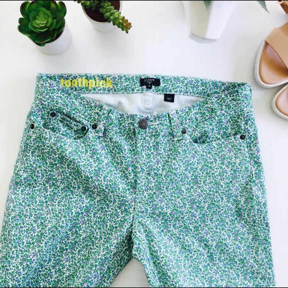 NWT J. Crew floral jeans - Picture 2 of 7