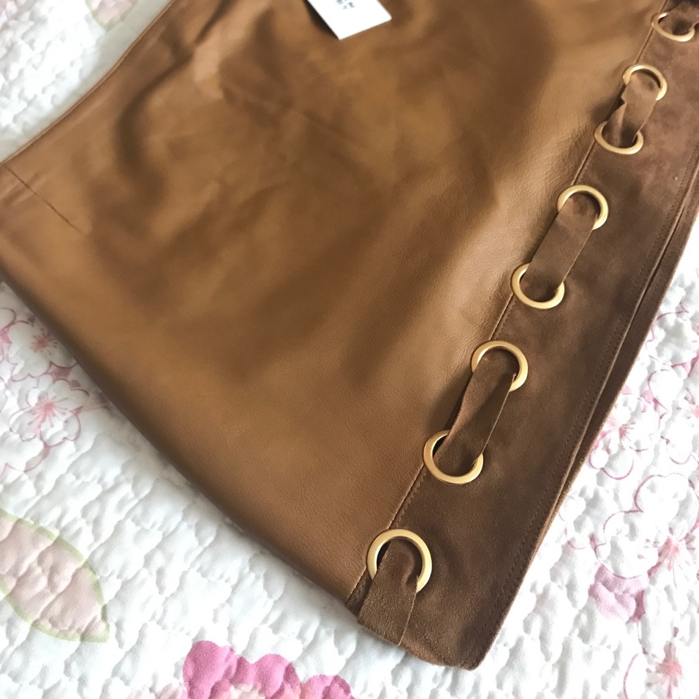 ๐ Derek Lam 10 Crosby tan leather skirt - Picture 2 of 5