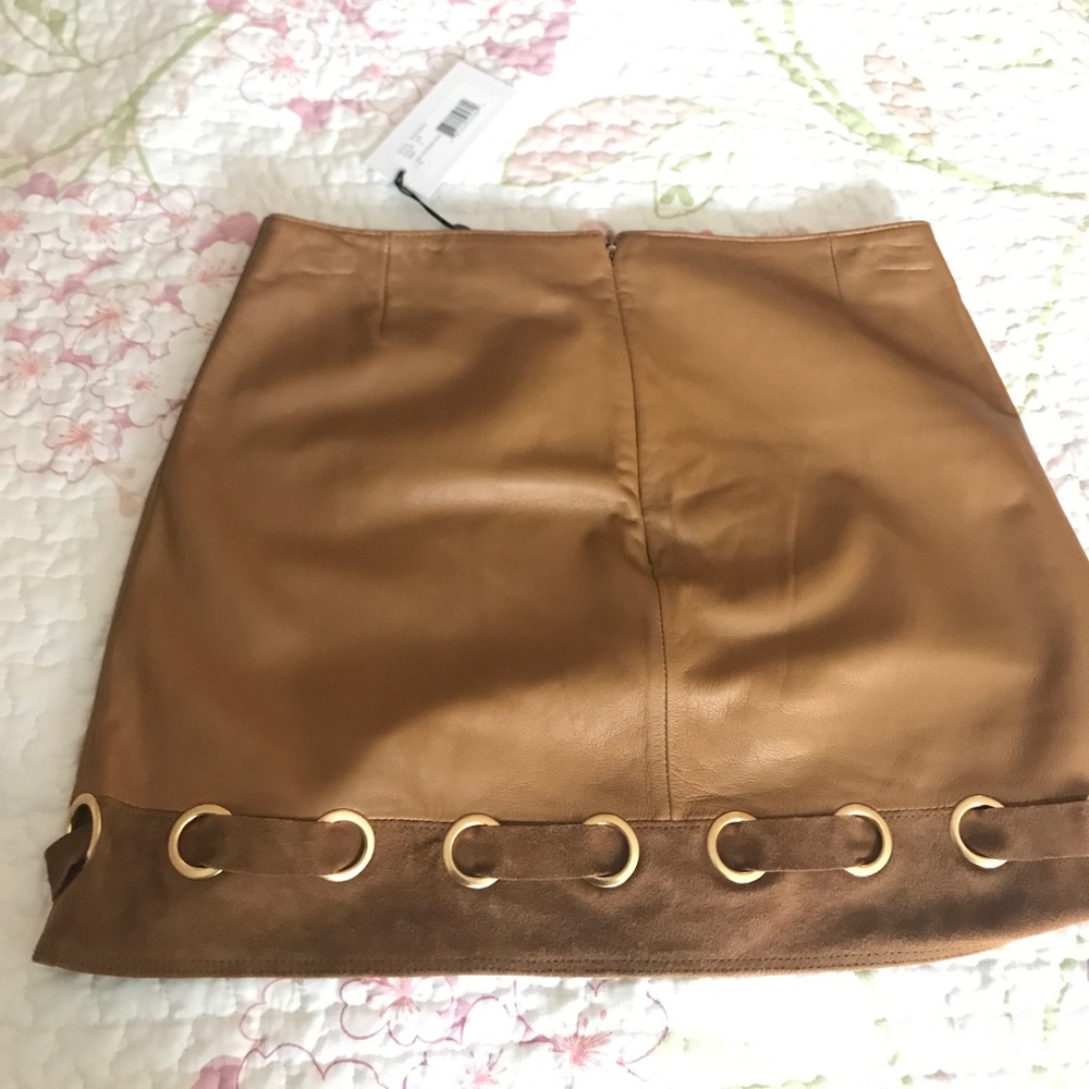๐ Derek Lam 10 Crosby tan leather skirt - Picture 4 of 5