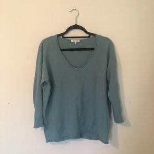 Madewell Teal Lightweight 3/4 Sleeve Sweater sizeM