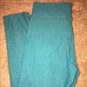 LuLaRoe OS solid teal Leggings made in Indonesia