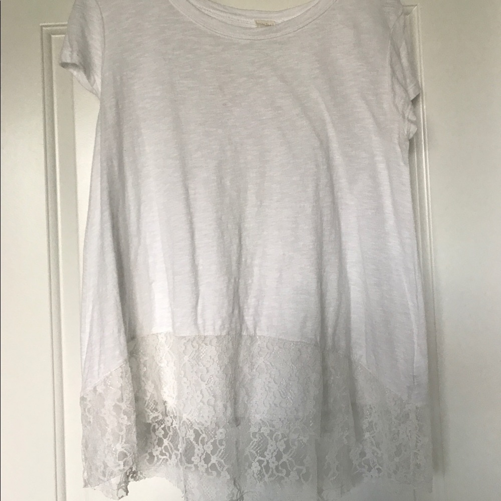Women's white lace shirt