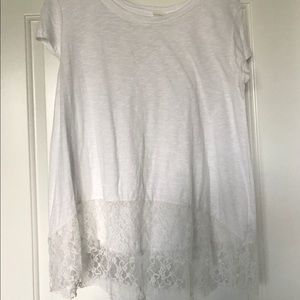 Women's white lace shirt