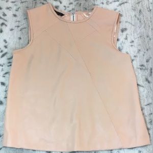 Woman's Faux Leather Zara Top Size Medium