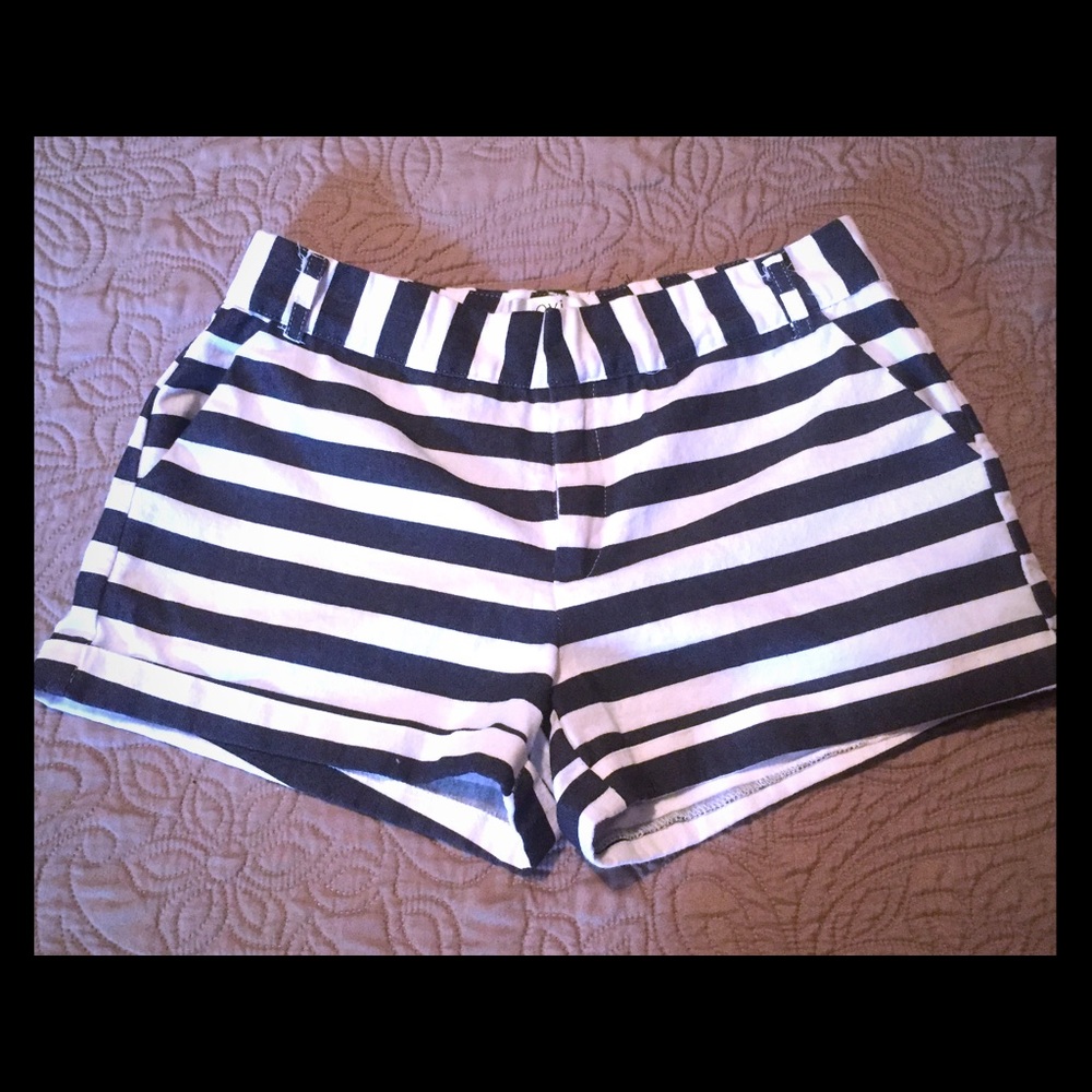 Black and white shorts