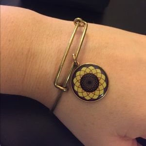 Alex and Ani Sunflower Charm Bangle - Gold