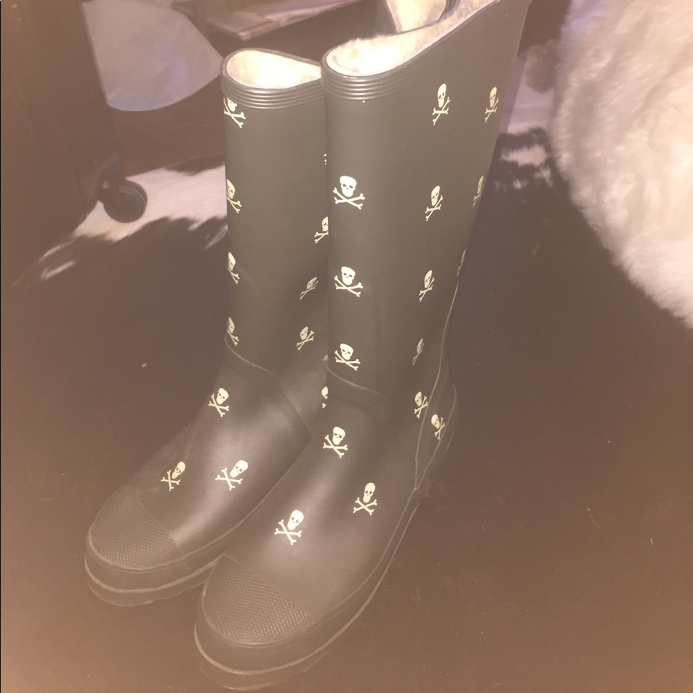 J. Crew Skeleton / Skull and Crossbone Rain Boots