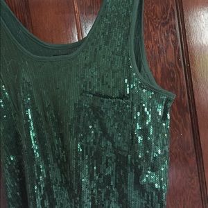 Glittery green tank