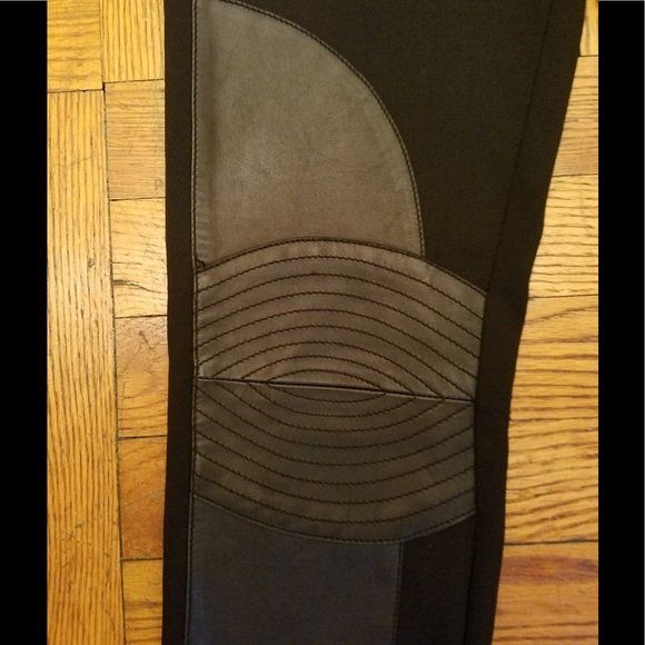 PRICE FIRM!!!!!Derek Lam wool& lambskin moto pants - Picture 5 of 8