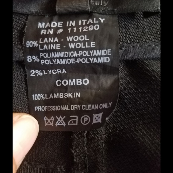 PRICE FIRM!!!!!Derek Lam wool& lambskin moto pants - Picture 6 of 8