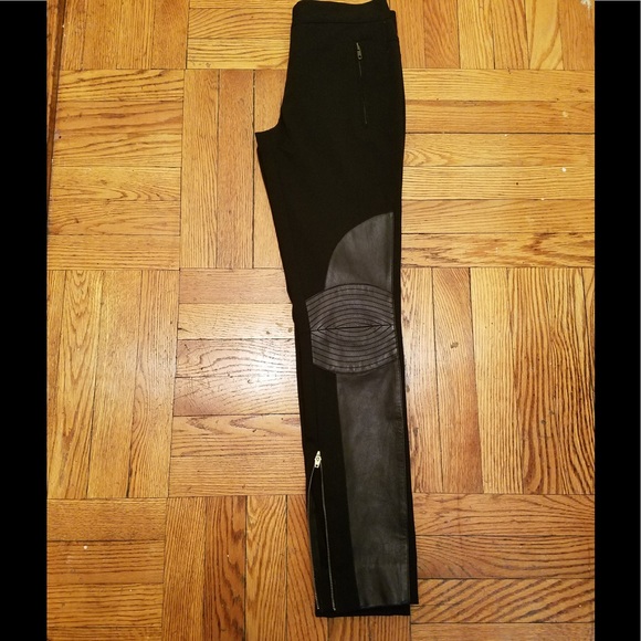 PRICE FIRM!!!!!Derek Lam wool& lambskin moto pants - Picture 7 of 8