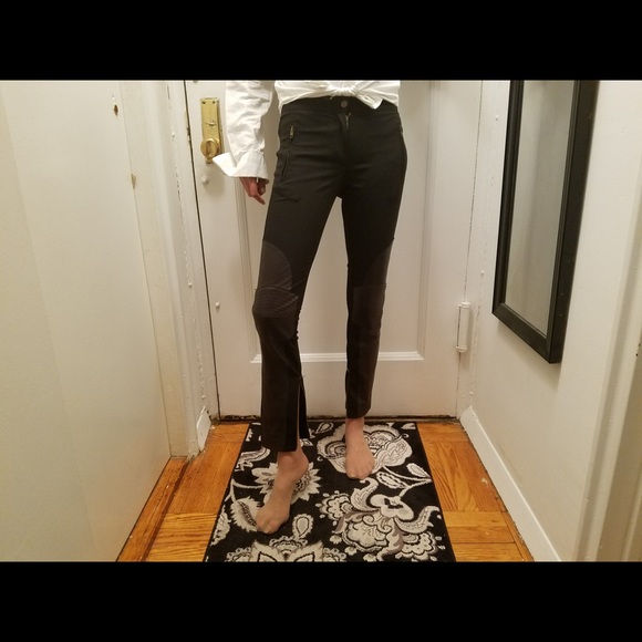 PRICE FIRM!!!!!Derek Lam wool& lambskin moto pants - Picture 8 of 8