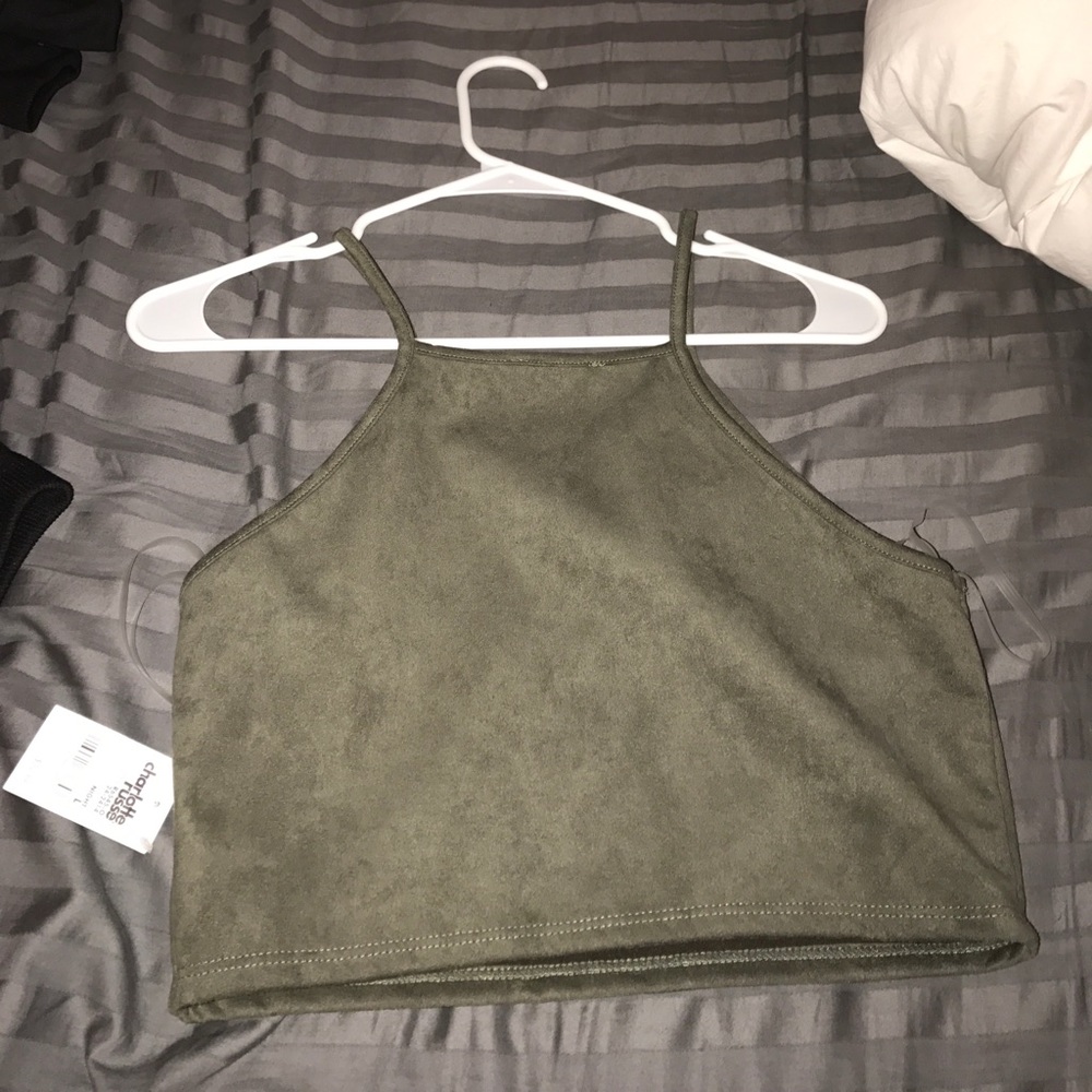 Suede Crop top