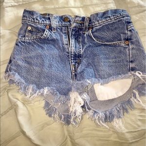 Levi's High Waisted Jean Shorts