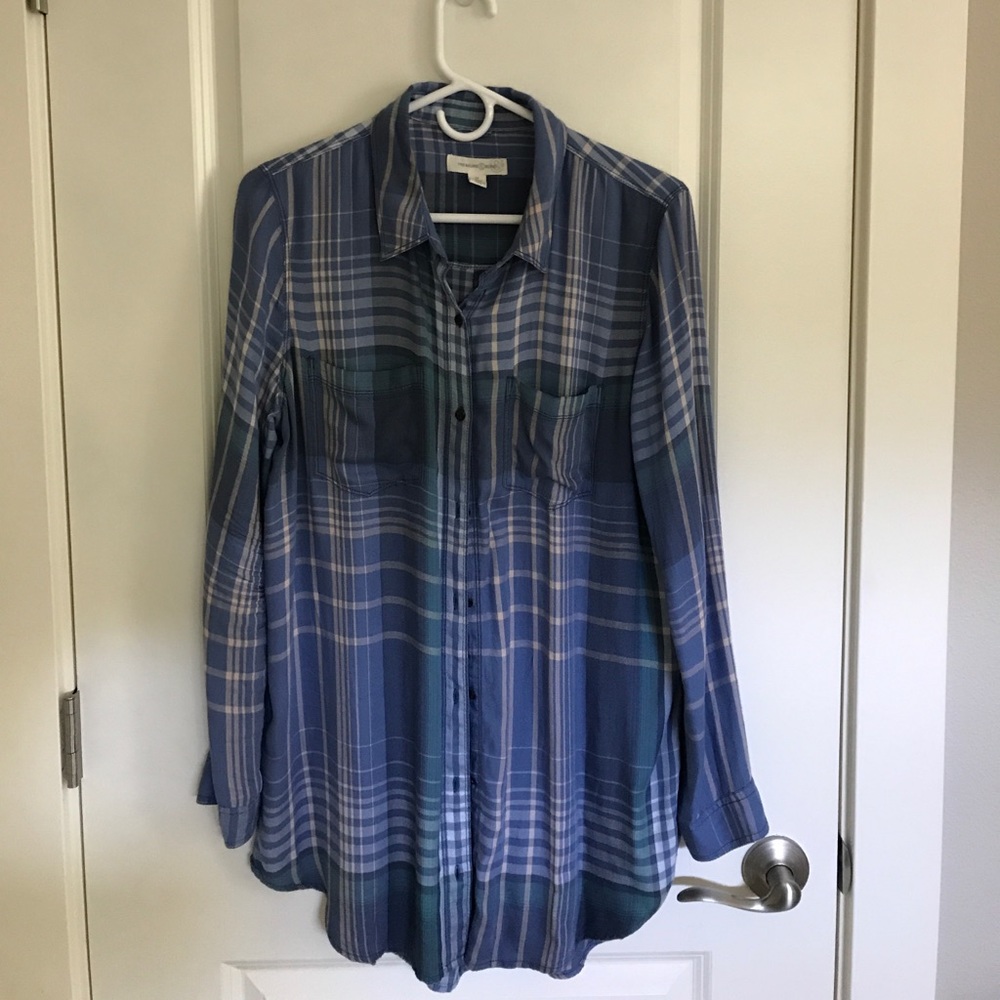 Checkered button down shirt