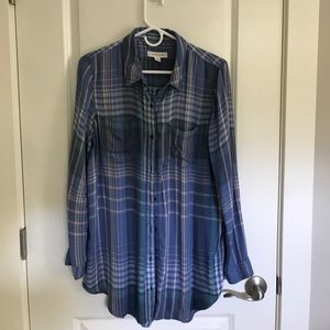 Checkered button down shirt