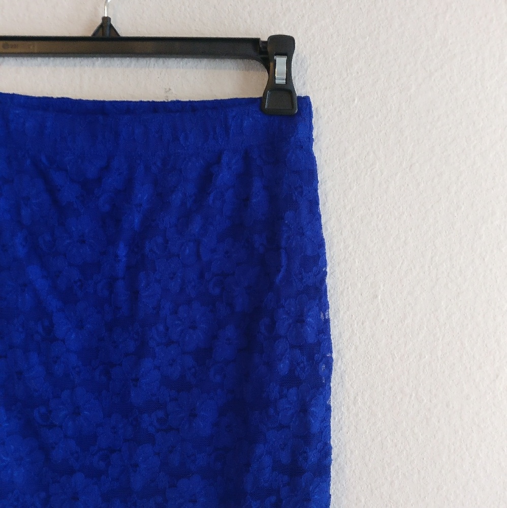Lace Indigo Mini Skirt