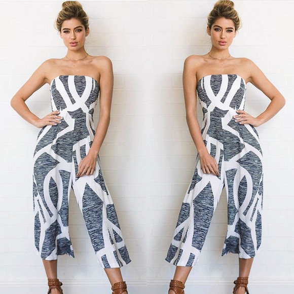 Pants - Blue & White Jumpsuit