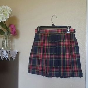 Black and Red Plaid School Skirt!