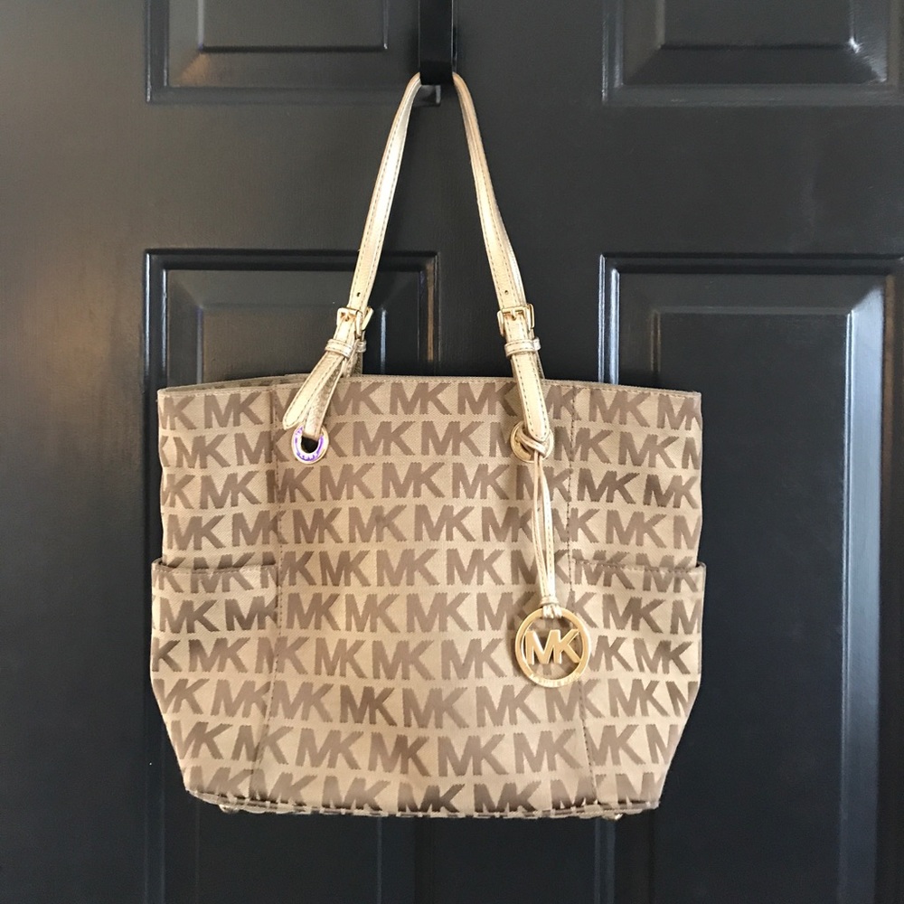Michael Kors Gold Tan Brown Tote
