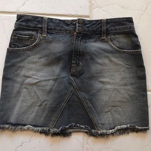 Lucky brand gray denim mini skirt