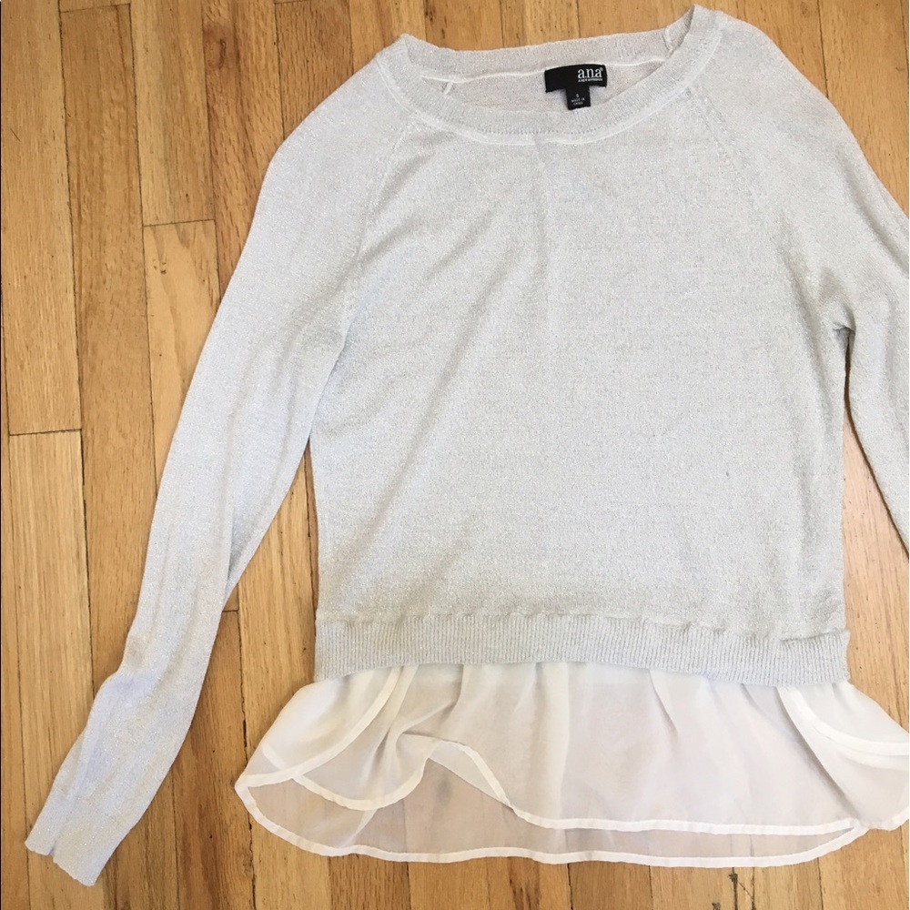 Long sleeve white sweater