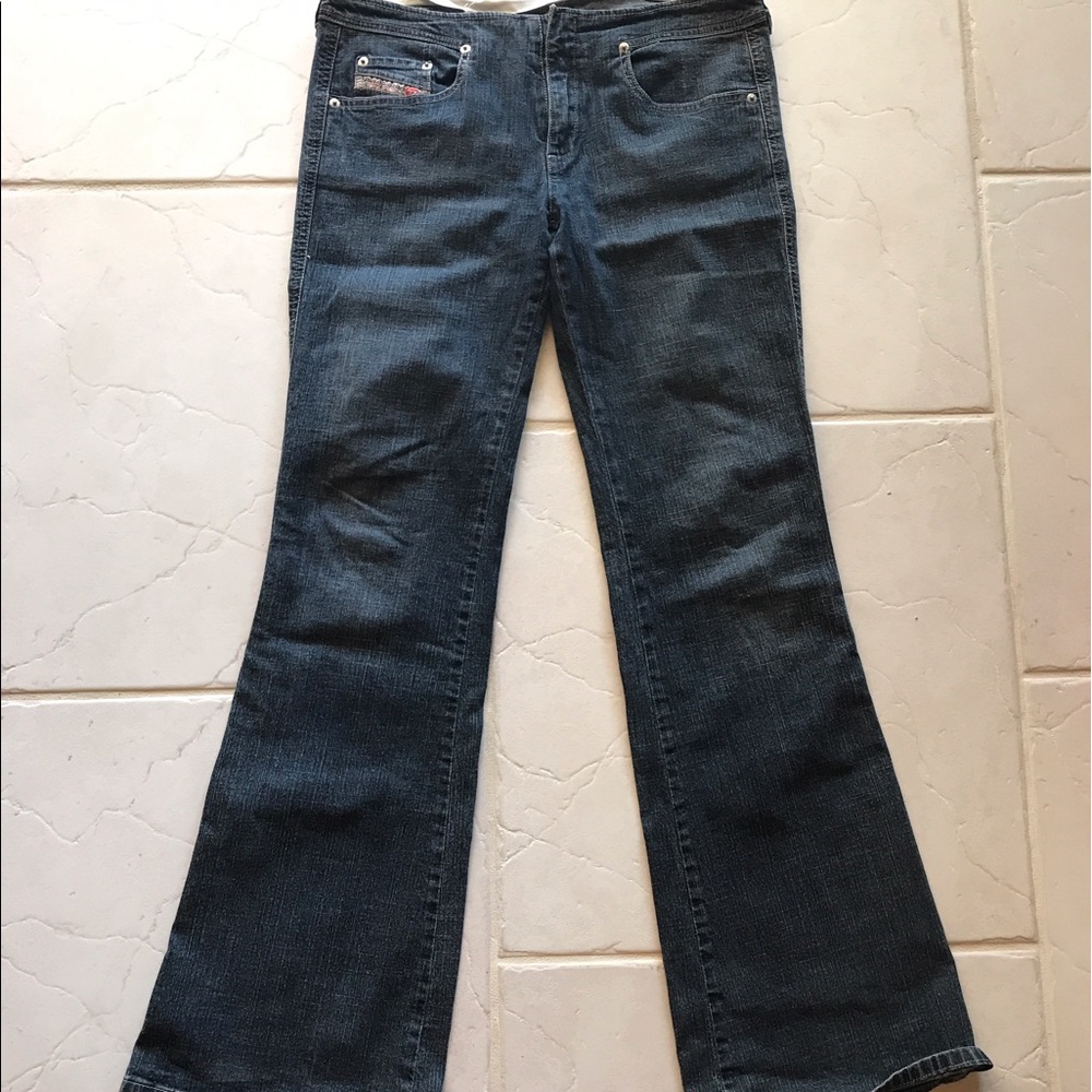Diesel jeans, dark wash.