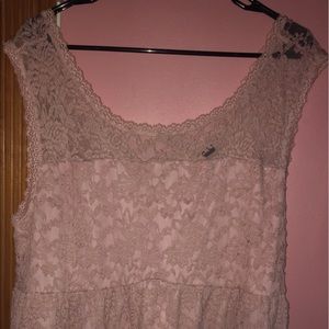 TORRID Pink lace babydoll top