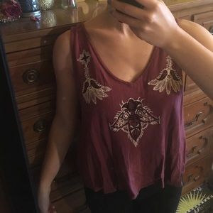 Maroon crop top