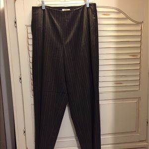 Talbots Stretch Pinstripe Wool Dress Pants 14W EUC