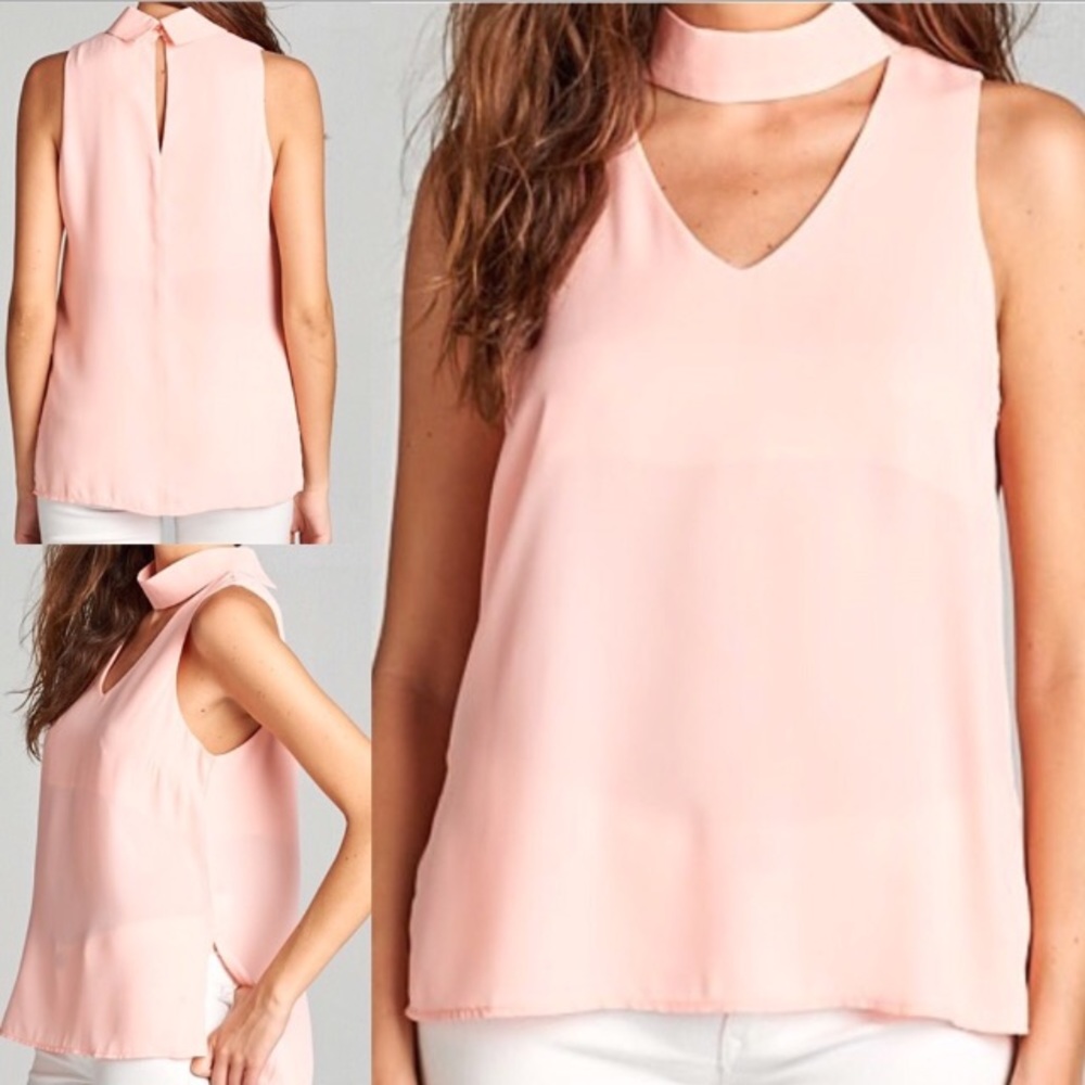 DNA couture Gorgeous choker blouse pink