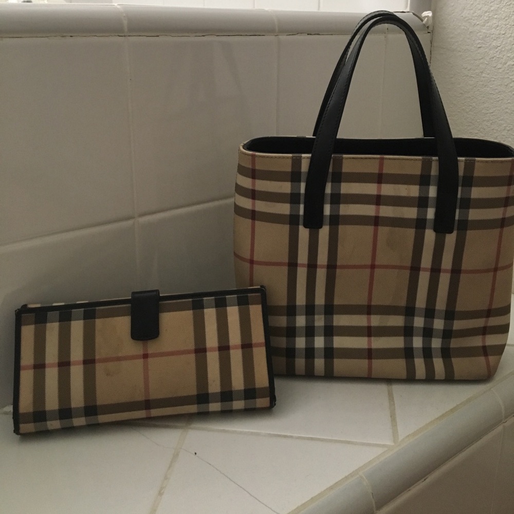 Original Burberry purse and checkbook wallet