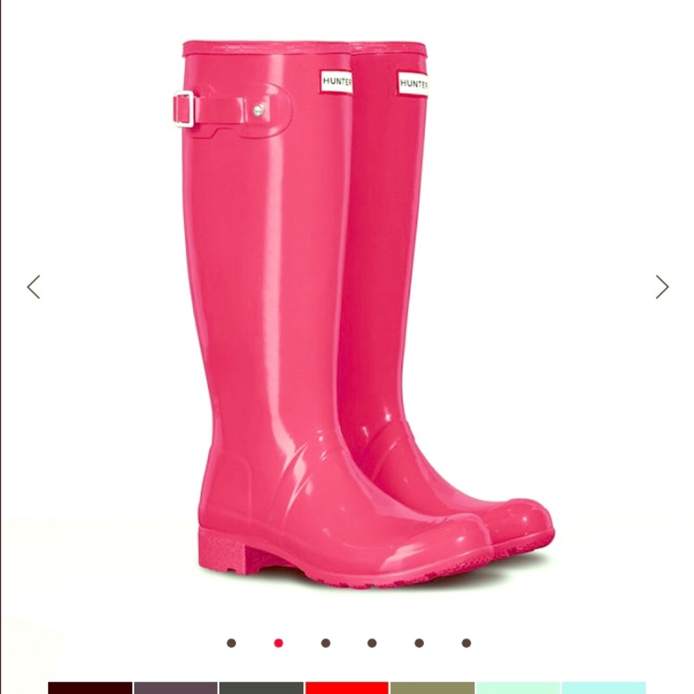 Hunter Rain Boots Hot Pink -Original Gloss -Tall