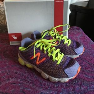 New balance purple, orange and neon green