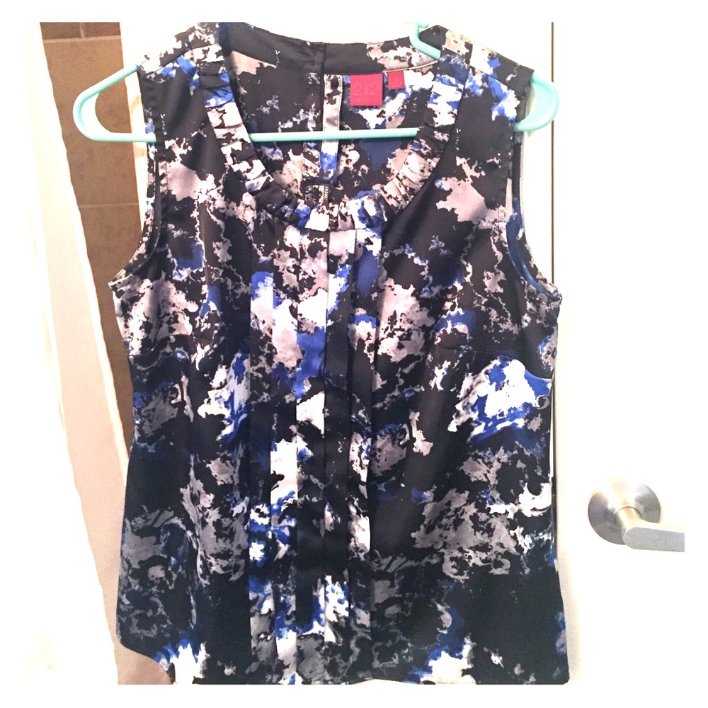 Blue and black dress shirt (blouse)