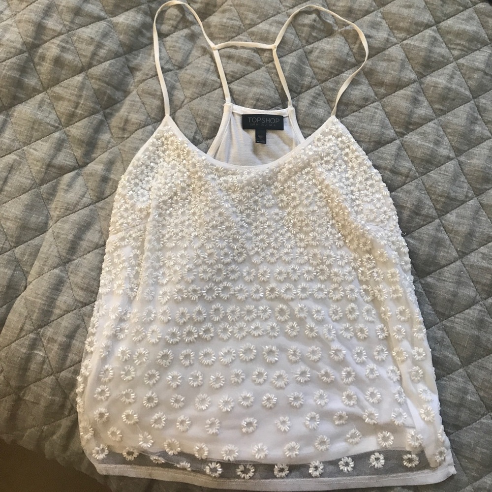 Topshop beaded top