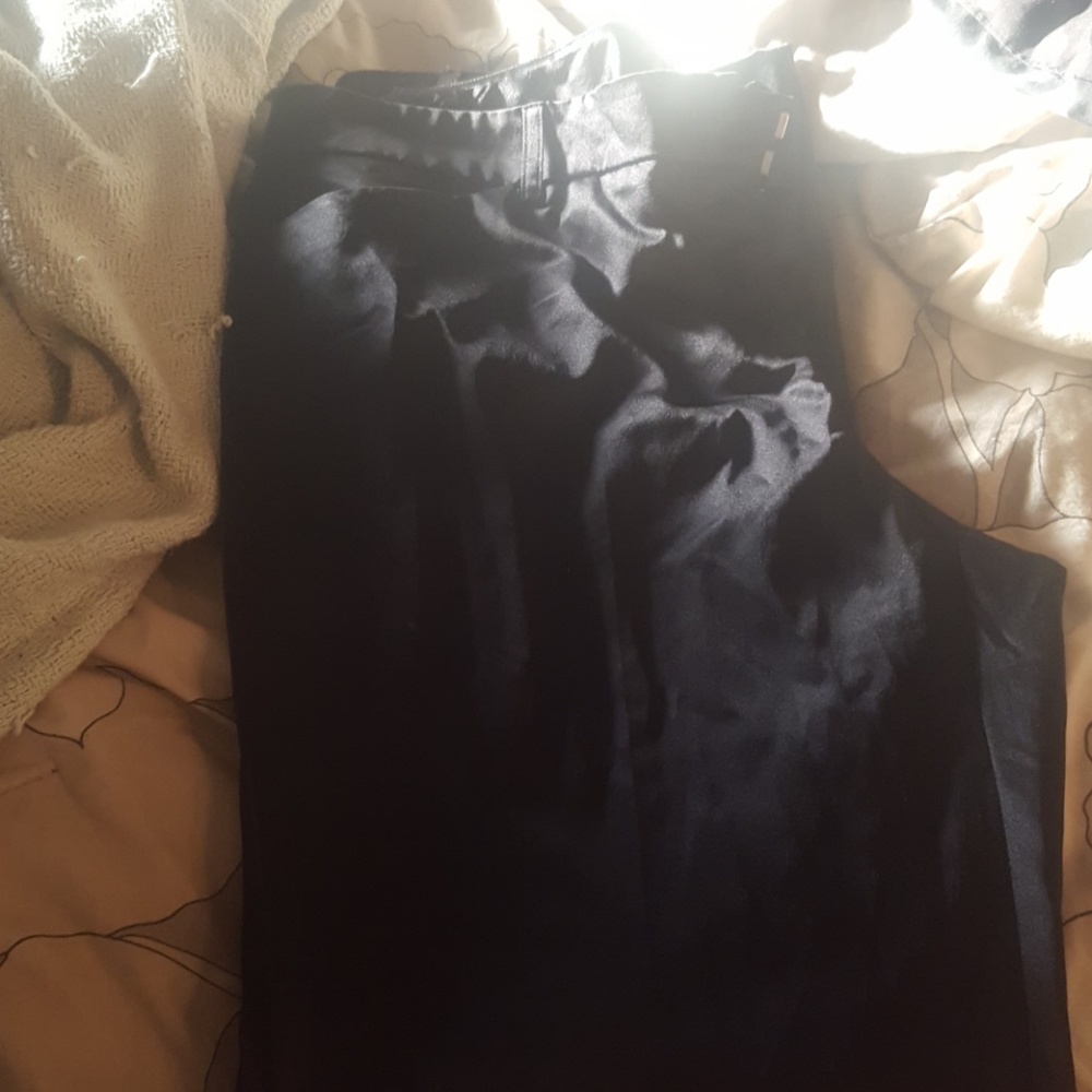 Satin cigarette pants