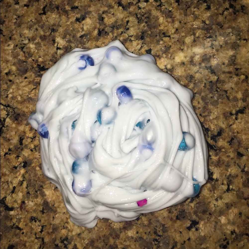 Blue fluffy bead slime💙