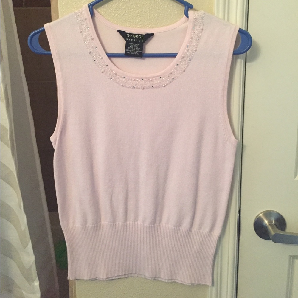 Light pink sleeveless sweater